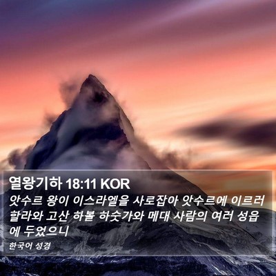 열왕기하 18:11 KOR Bible Verse Image