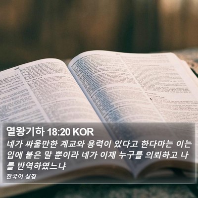 열왕기하 18:20 KOR Bible Verse Image