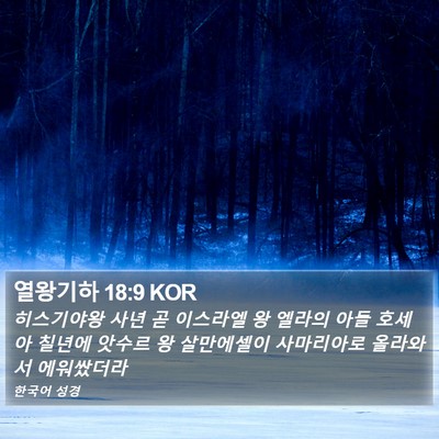 열왕기하 18:9 KOR Bible Verse Image