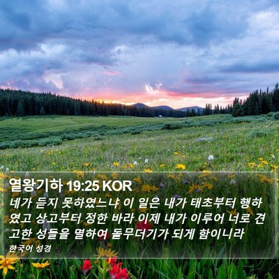 열왕기하 19:25 KOR Bible Verse Image