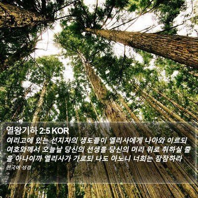 열왕기하 2:5 KOR Bible Verse Image
