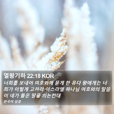 열왕기하 22:18 KOR Bible Verse Image