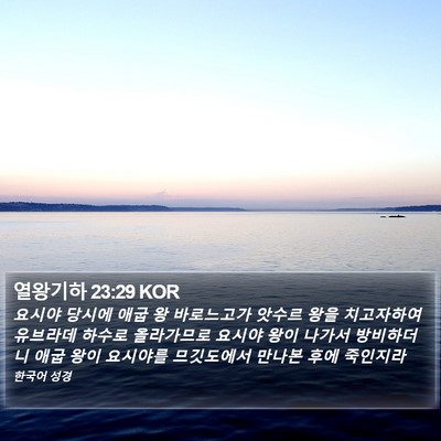 열왕기하 23:29 KOR Bible Verse Image