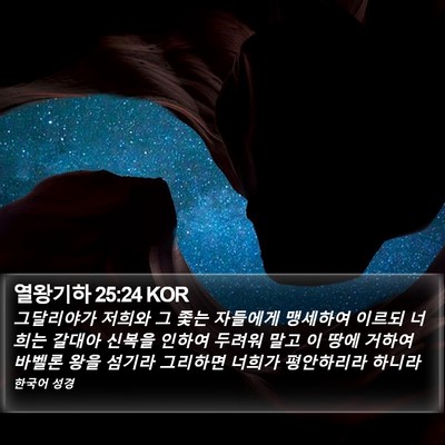 열왕기하 25:24 KOR Bible Verse Image