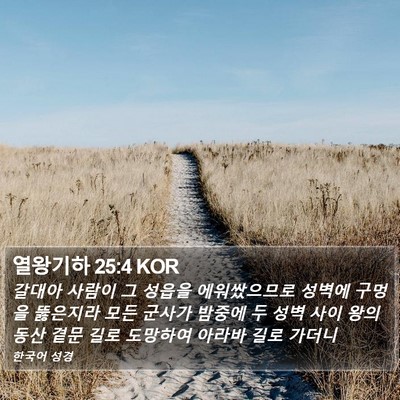 열왕기하 25:4 KOR Bible Verse Image