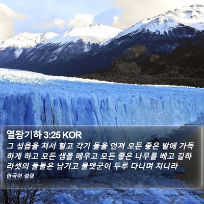 열왕기하 3:25 KOR Bible Verse Image