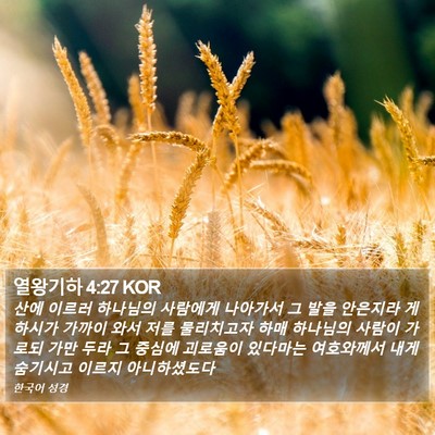 열왕기하 4:27 KOR Bible Verse Image