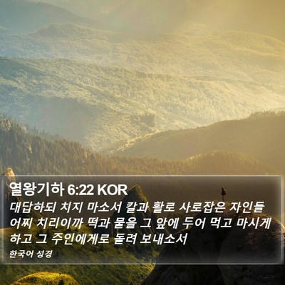 열왕기하 6:22 KOR Bible Verse Image
