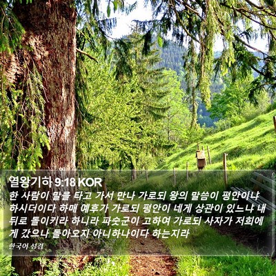 열왕기하 9:18 KOR Bible Verse Image