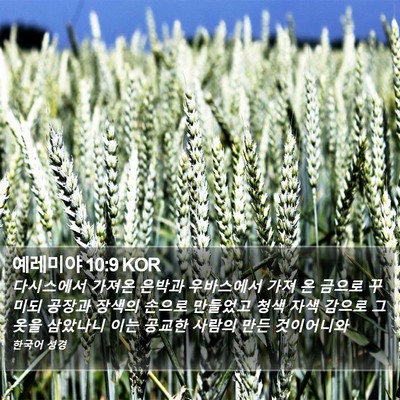 예레미야 10:9 KOR Bible Verse Image