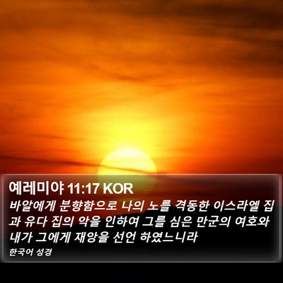 예레미야 11:17 KOR Bible Verse Image