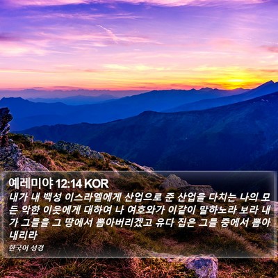 예레미야 12:14 KOR Bible Verse Image
