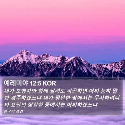 예레미야 12:5 KOR Bible Verse Image