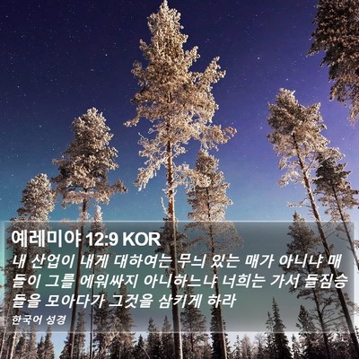 예레미야 12:9 KOR Bible Verse Image