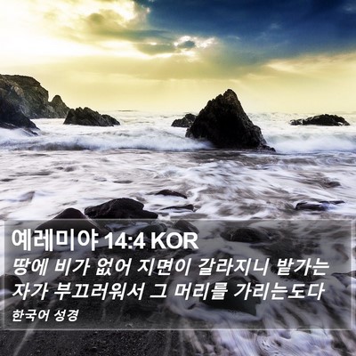 예레미야 14:4 KOR Bible Verse Image