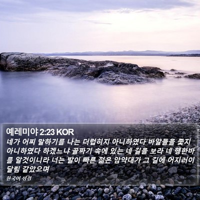 예레미야 2:23 KOR Bible Verse Image