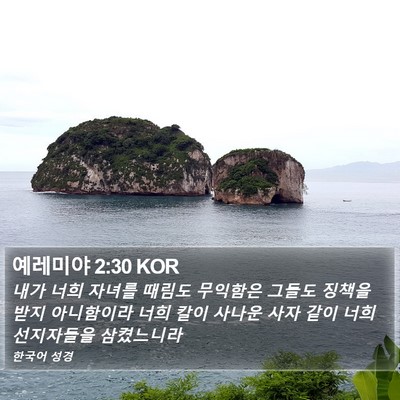 예레미야 2:30 KOR Bible Verse Image