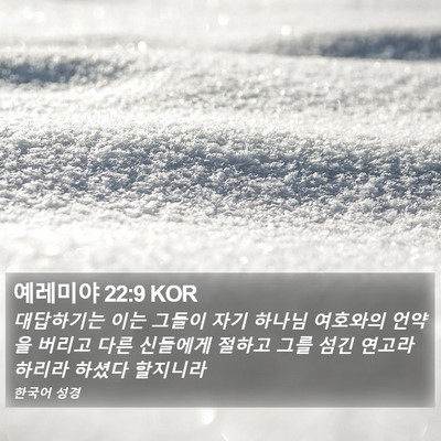 예레미야 22:9 KOR Bible Verse Image