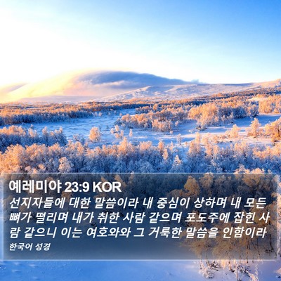 예레미야 23:9 KOR Bible Verse Image