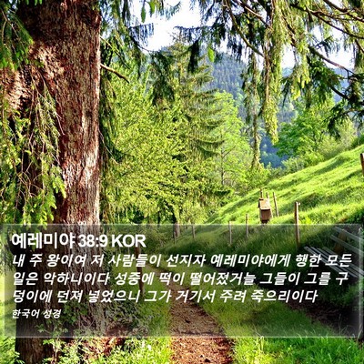 예레미야 38:9 KOR Bible Verse Image