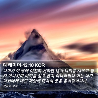 예레미야 42:10 KOR Bible Verse Image