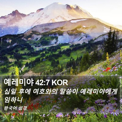 예레미야 42:7 KOR Bible Verse Image