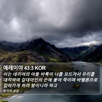 예레미야 43:3 KOR Bible Verse Image