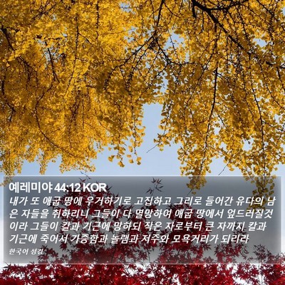 예레미야 44:12 KOR Bible Verse Image