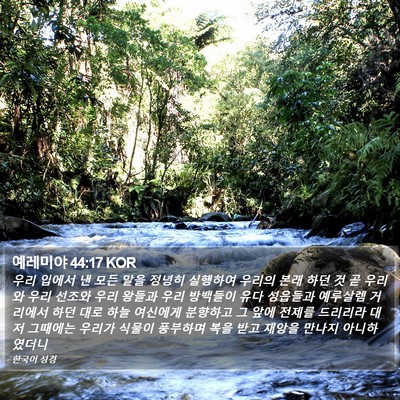 예레미야 44:17 KOR Bible Verse Image