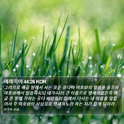 예레미야 44:26 KOR Bible Verse Image