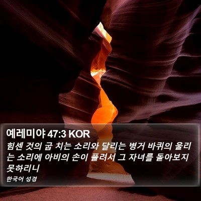 예레미야 47:3 KOR Bible Verse Image