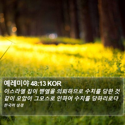 예레미야 48:13 KOR Bible Verse Image