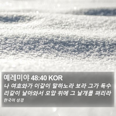 예레미야 48:40 KOR Bible Verse Image