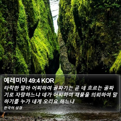 예레미야 49:4 KOR Bible Verse Image