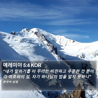 예레미야 5:4 KOR Bible Verse Image