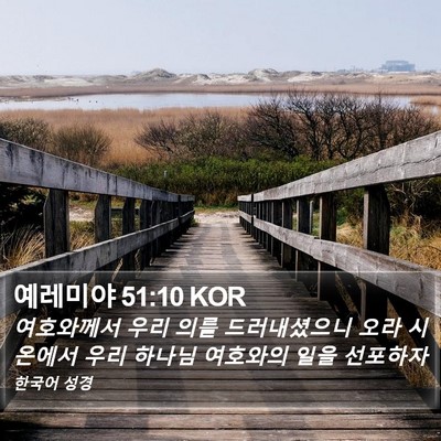 예레미야 51:10 KOR Bible Verse Image