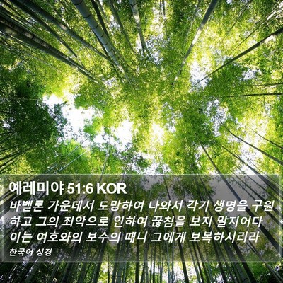 예레미야 51:6 KOR Bible Verse Image
