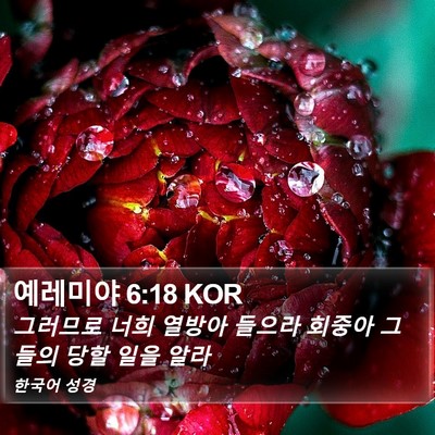 예레미야 6:18 KOR Bible Verse Image