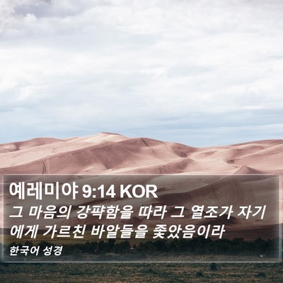 예레미야 9:14 KOR Bible Verse Image
