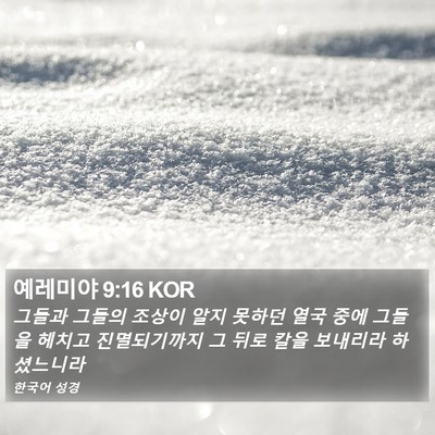 예레미야 9:16 KOR Bible Verse Image