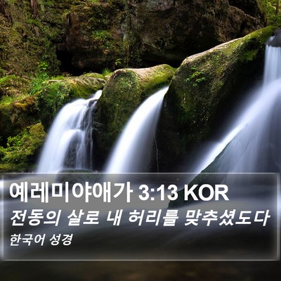 예레미야애가 3:13 KOR Bible Verse Image