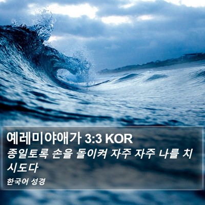 예레미야애가 3:3 KOR Bible Verse Image