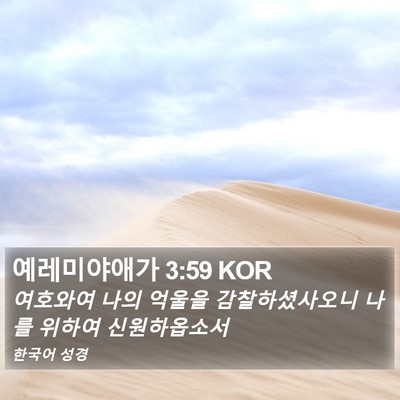 예레미야애가 3:59 KOR Bible Verse Image