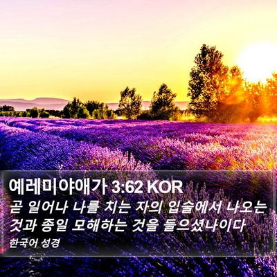 예레미야애가 3:62 KOR Bible Verse Image