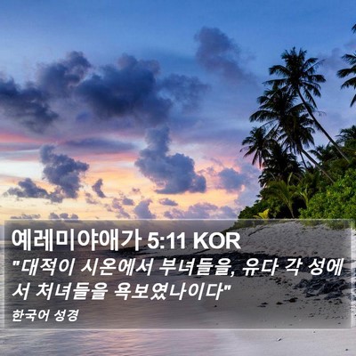 예레미야애가 5:11 KOR Bible Verse Image