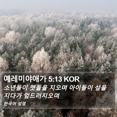예레미야애가 5:13 KOR Bible Verse Image