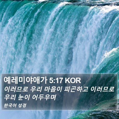 예레미야애가 5:17 KOR Bible Verse Image