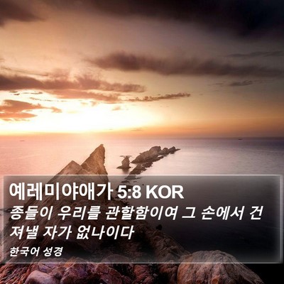 예레미야애가 5:8 KOR Bible Verse Image