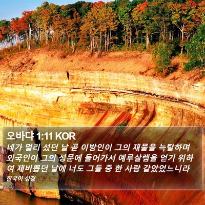 오바댜 1:11 KOR Bible Verse Image
