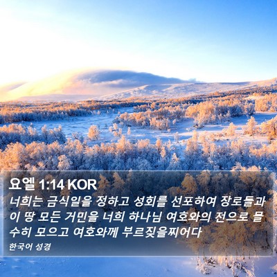 요엘 1:14 KOR Bible Verse Image